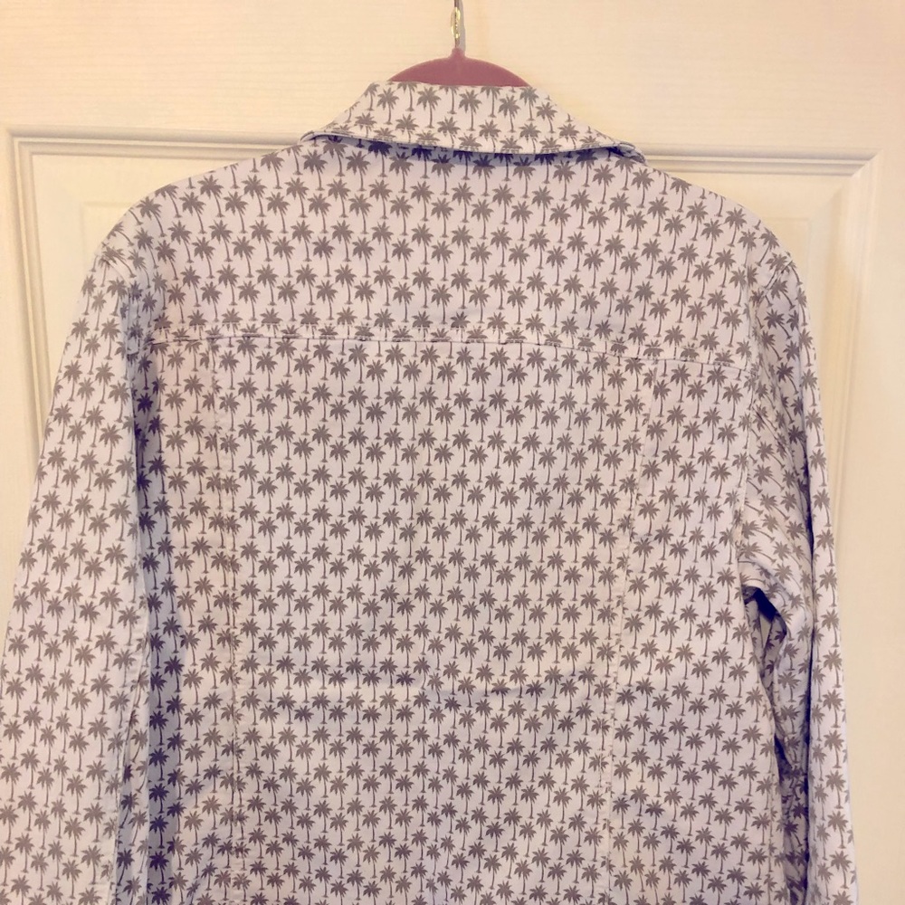 DG2 Diane Gilman palm tree print denim jackets